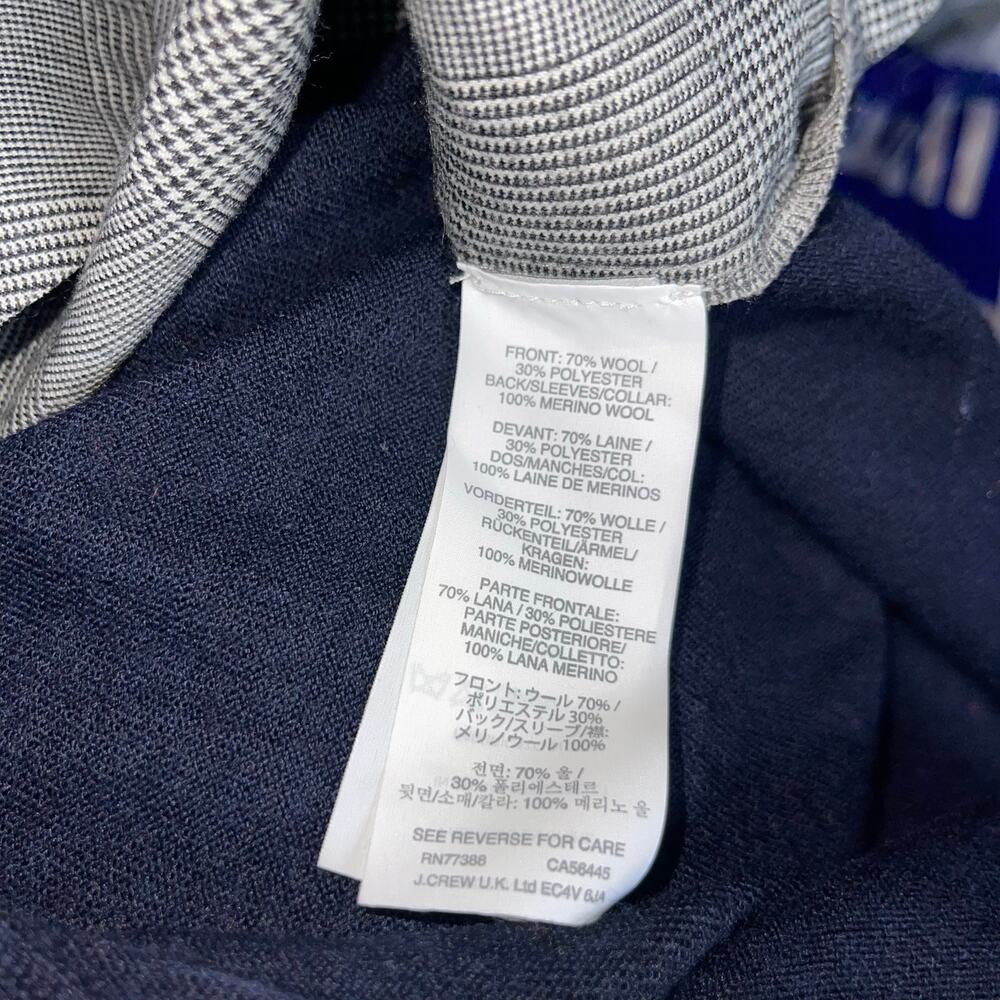 J. Crew Pullover Glen Plaid Wool Blend - Picture 9 of 11